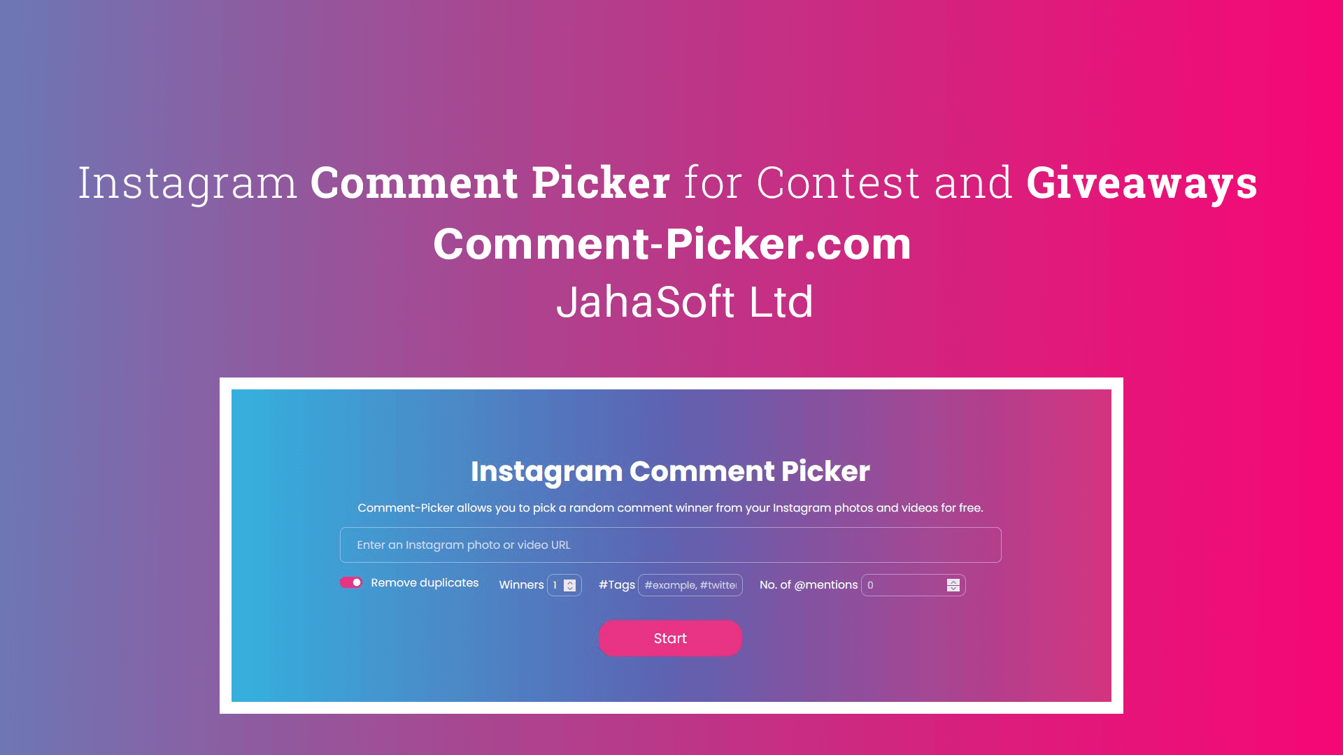 Free Instagram Comment-Picker and Giveaways Online Tool