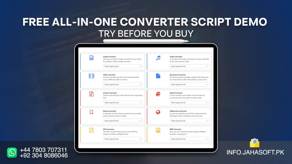 Free All-in-One Converter Script Demo – Try Before You Buy - JAHASOFT