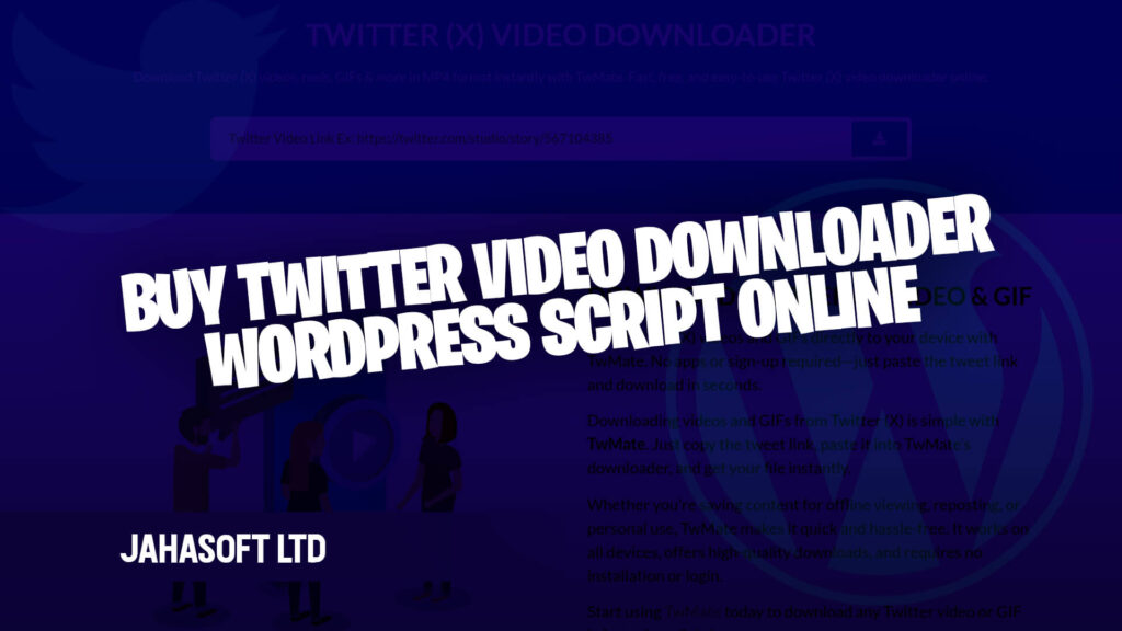 Buy Twitter Video Downloader WordPress Script Online
