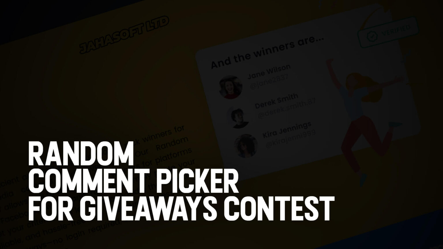 Random Coment Random Comment Picker for Giveaways Contest - JAHASOFT